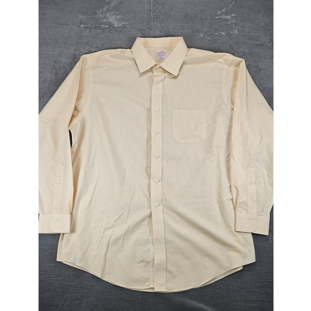 Brooks Brothers Supra‎ Cotton Dress Shirt Non Iron Button Down Checked 18-36